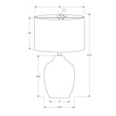 Monarch I 9708 22"H Table Lamp - Black Ceramic/Ivory Shade IMAGE 7