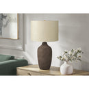 Monarch I 9709 27"H Table Lamp - Grey Ceramic/Beige Shade IMAGE 1