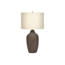 Monarch I 9709 27"H Table Lamp - Grey Ceramic/Beige Shade IMAGE 3