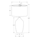 Monarch I 9709 27"H Table Lamp - Grey Ceramic/Beige Shade IMAGE 7