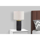 Monarch I 9710 24"H Table Lamp - Black Concrete/Ivory Shade IMAGE 2