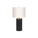 Monarch I 9710 24"H Table Lamp - Black Concrete/Ivory Shade IMAGE 3