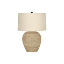Monarch I 9713 25"H Table Lamp - Beige Rattan/Beige Shade IMAGE 3