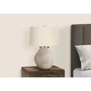Monarch I 9714 25"H Table Lamp - Cream Concrete/Beige Shade IMAGE 2
