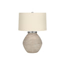 Monarch I 9714 25"H Table Lamp - Cream Concrete/Beige Shade IMAGE 3