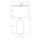 Monarch I 9716 26"H Table Lamp - Cream Ceramic/Ivory Shade IMAGE 7