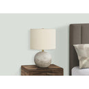 Monarch I 9717 20"H Table Lamp - Grey Concrete/Ivory Shade IMAGE 2