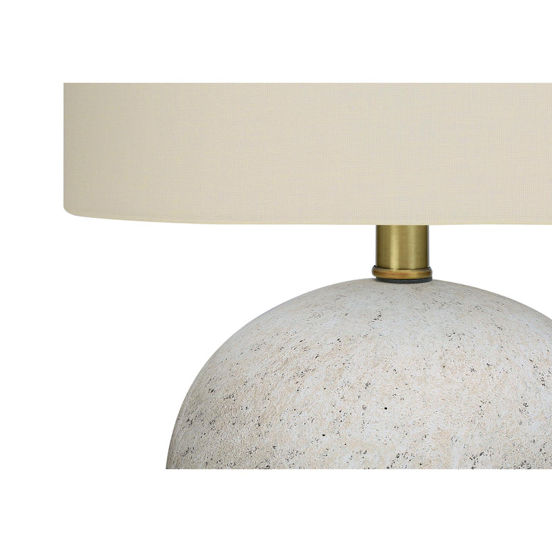 Monarch I 9717 20"H Table Lamp - Grey Concrete/Ivory Shade IMAGE 5