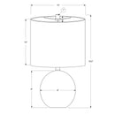 Monarch I 9717 20"H Table Lamp - Grey Concrete/Ivory Shade IMAGE 7