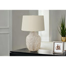 Monarch I 9719 26"H Table Lamp - Cream Ceramic/Ivory Shade IMAGE 1