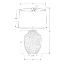 Monarch I 9719 26"H Table Lamp - Cream Ceramic/Ivory Shade IMAGE 7