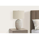Monarch I 9720 24"H Table Lamp - Cream Resin/Ivory Shade IMAGE 2