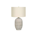 Monarch I 9720 24"H Table Lamp - Cream Resin/Ivory Shade IMAGE 3