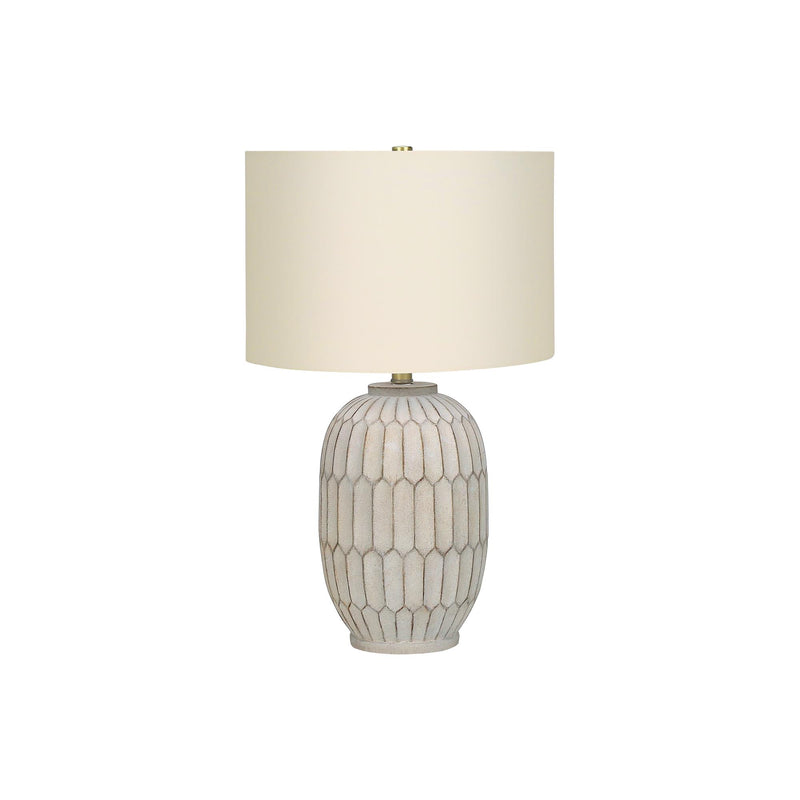 Monarch I 9720 24"H Table Lamp - Cream Resin/Ivory Shade IMAGE 3