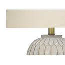 Monarch I 9720 24"H Table Lamp - Cream Resin/Ivory Shade IMAGE 5