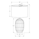 Monarch I 9720 24"H Table Lamp - Cream Resin/Ivory Shade IMAGE 7