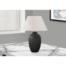 Monarch I 9721 24"H Table Lamp - Black Ceramic/Ivory Shade IMAGE 1
