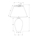 Monarch I 9721 24"H Table Lamp - Black Ceramic/Ivory Shade IMAGE 7