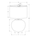 Monarch I 9722 21"H Table Lamp - Cream Ceramic/Ivory Shade IMAGE 7