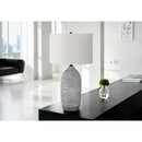 Monarch I 9723 27"H Table Lamp - Grey Resin/Ivory Shade IMAGE 1