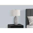 Monarch I 9723 27"H Table Lamp - Grey Resin/Ivory Shade IMAGE 2
