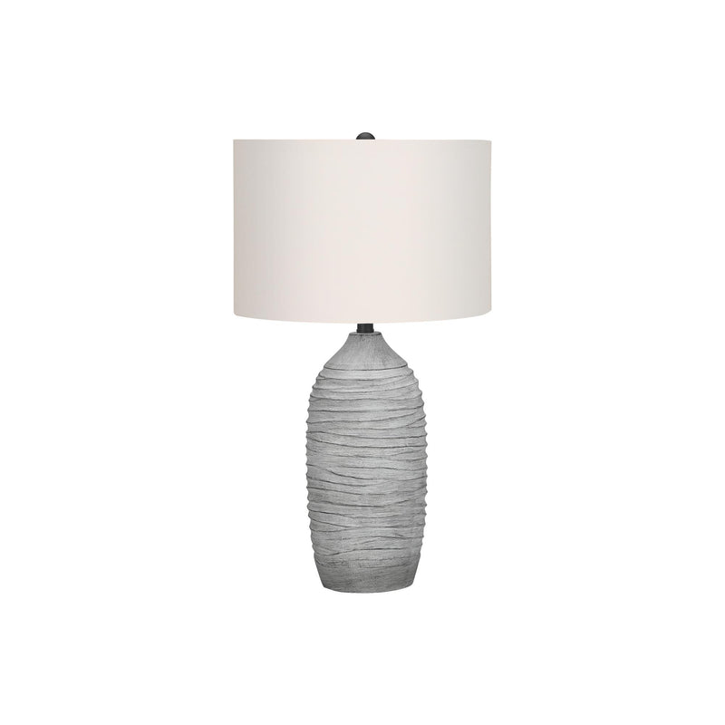 Monarch I 9723 27"H Table Lamp - Grey Resin/Ivory Shade IMAGE 3