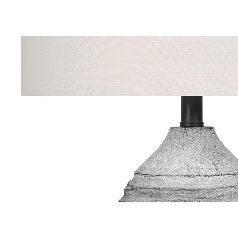 Monarch I 9723 27"H Table Lamp - Grey Resin/Ivory Shade IMAGE 5