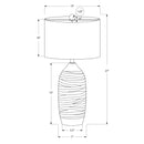 Monarch I 9723 27"H Table Lamp - Grey Resin/Ivory Shade IMAGE 7