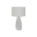 Monarch I 9725 27"H Table Lamp - Grey Ceramic/Grey Shade IMAGE 3
