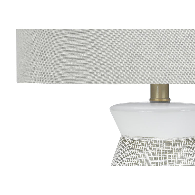 Monarch I 9725 27"H Table Lamp - Grey Ceramic/Grey Shade IMAGE 5