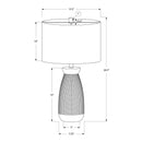 Monarch I 9725 27"H Table Lamp - Grey Ceramic/Grey Shade IMAGE 7