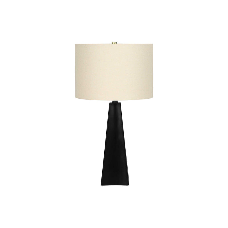 Monarch I 9726 27"H Table Lamp - Black Resin/Beige Shade IMAGE 3