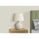 Monarch I 9730 20"H Table Lamp - Cream Concrete/Ivory Shade IMAGE 2
