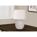Monarch I 9732 22"H Table Lamp - Cream Concrete/Ivory Shade IMAGE 1