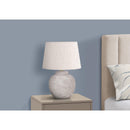 Monarch I 9732 22"H Table Lamp - Cream Concrete/Ivory Shade IMAGE 2