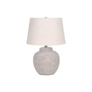 Monarch I 9732 22"H Table Lamp - Cream Concrete/Ivory Shade IMAGE 3