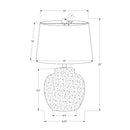 Monarch I 9732 22"H Table Lamp - Cream Concrete/Ivory Shade IMAGE 7