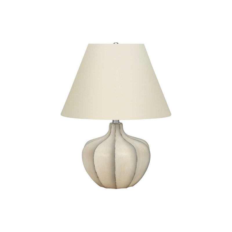 Monarch I 9733 21"H Table Lamp - Cream Resin /Ivory Shade IMAGE 3