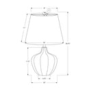 Monarch I 9733 21"H Table Lamp - Cream Resin /Ivory Shade IMAGE 7