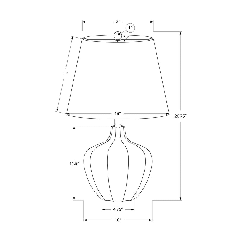 Monarch I 9733 21"H Table Lamp - Cream Resin /Ivory Shade IMAGE 7