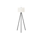 Monarch I 9735 63"H Tripod Floor Lamp - Black Metal/Ivory IMAGE 3