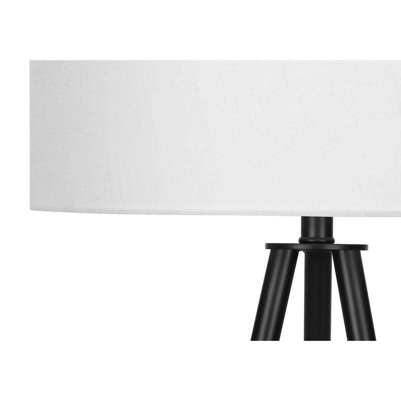 Monarch I 9735 63"H Tripod Floor Lamp - Black Metal/Ivory IMAGE 4