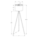 Monarch I 9735 63"H Tripod Floor Lamp - Black Metal/Ivory IMAGE 7