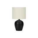 Monarch I 9738 17"H Table Lamp - Black Ceramic/Ivory Shade IMAGE 3
