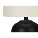 Monarch I 9738 17"H Table Lamp - Black Ceramic/Ivory Shade IMAGE 5