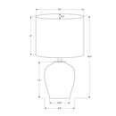 Monarch I 9738 17"H Table Lamp - Black Ceramic/Ivory Shade IMAGE 6