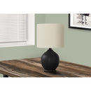 Monarch I 9739 17"H Table Lamp - Black Ceramic/Ivory Shade IMAGE 1