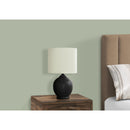 Monarch I 9739 17"H Table Lamp - Black Ceramic/Ivory Shade IMAGE 2