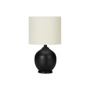 Monarch I 9739 17"H Table Lamp - Black Ceramic/Ivory Shade IMAGE 3
