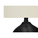 Monarch I 9739 17"H Table Lamp - Black Ceramic/Ivory Shade IMAGE 5